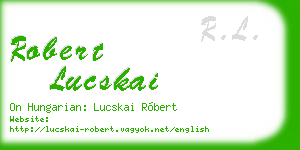 robert lucskai business card